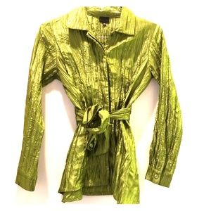 Belted Crinkle blouse